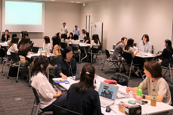 Holding a career advancement seminar for female employees
