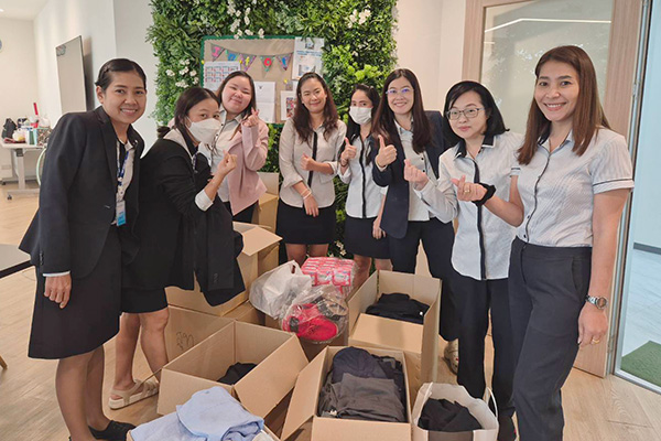Our overseas subsidiary, THAI ESCORP LTD., donated used school uniforms