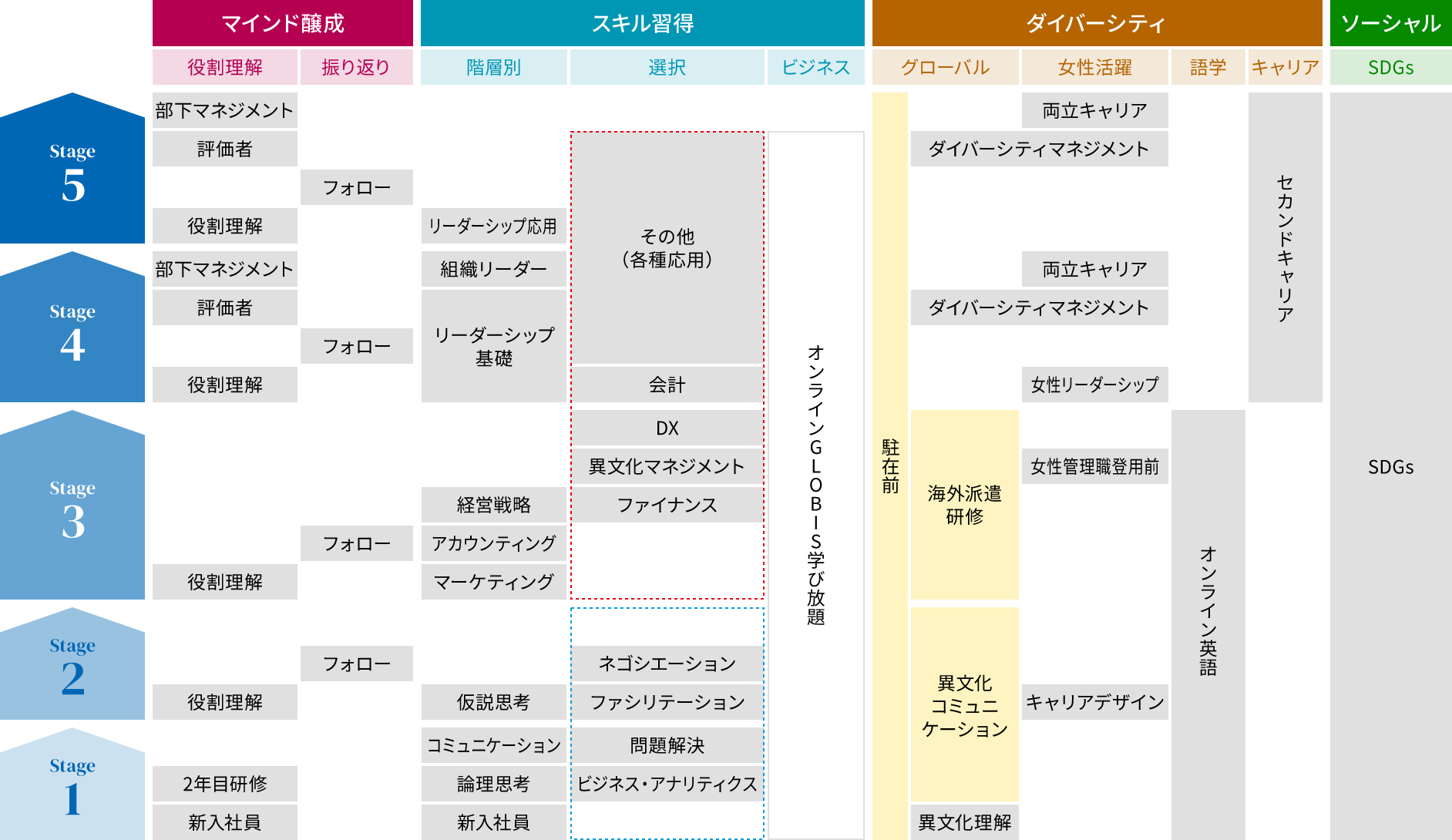 研修プログラムの全体図